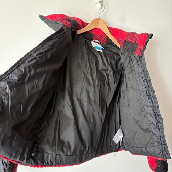 Columbia Leadbetter Point Sherpa Hybrid Cropped Puffer Jacket Coat Medium - Picture 7 of 9